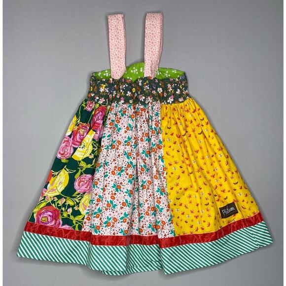 Matilda Jane Platinum Floral Butterfiles Jada Smart Ellie Knot Dress Girls 8 Yrs - Picture 3 of 4